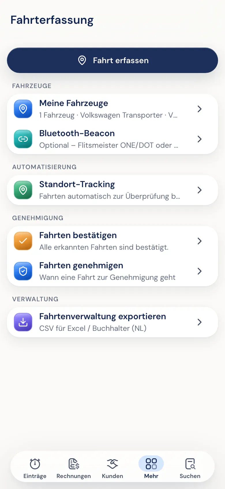 Fahrzeuge, automatische Fahrten und Freigabe
