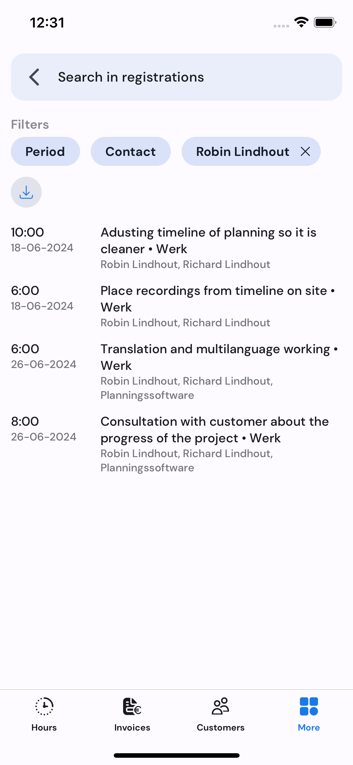 Half5 mobile reporting view